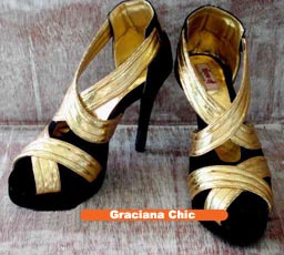 Black London peep toe pump